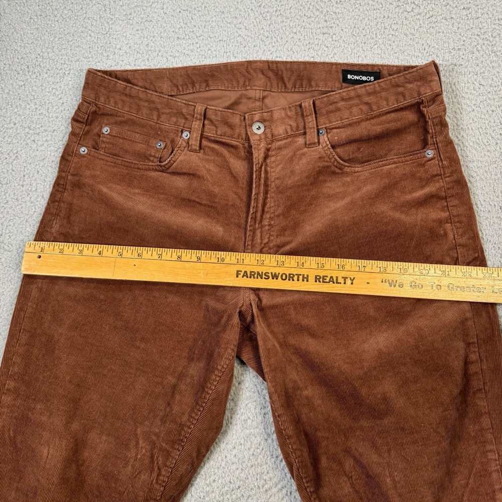 Bonobos Pants Mens 36x30 Brown 5 Pocket Corduroy Slim Office Stretch Performance - Picture 11 of 16